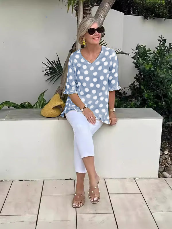 Lucienne – Blusa Elegante con Escote en V