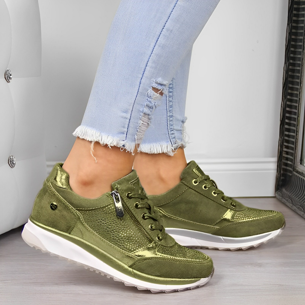 Pro Shoes - Zapatillas deportivas con cremallera