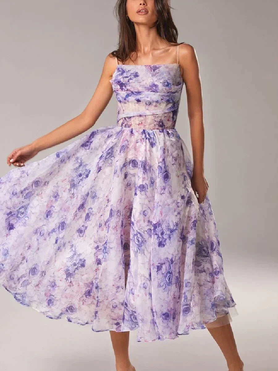 Emilia - Elegante Vestido Sin Mangas Impreso