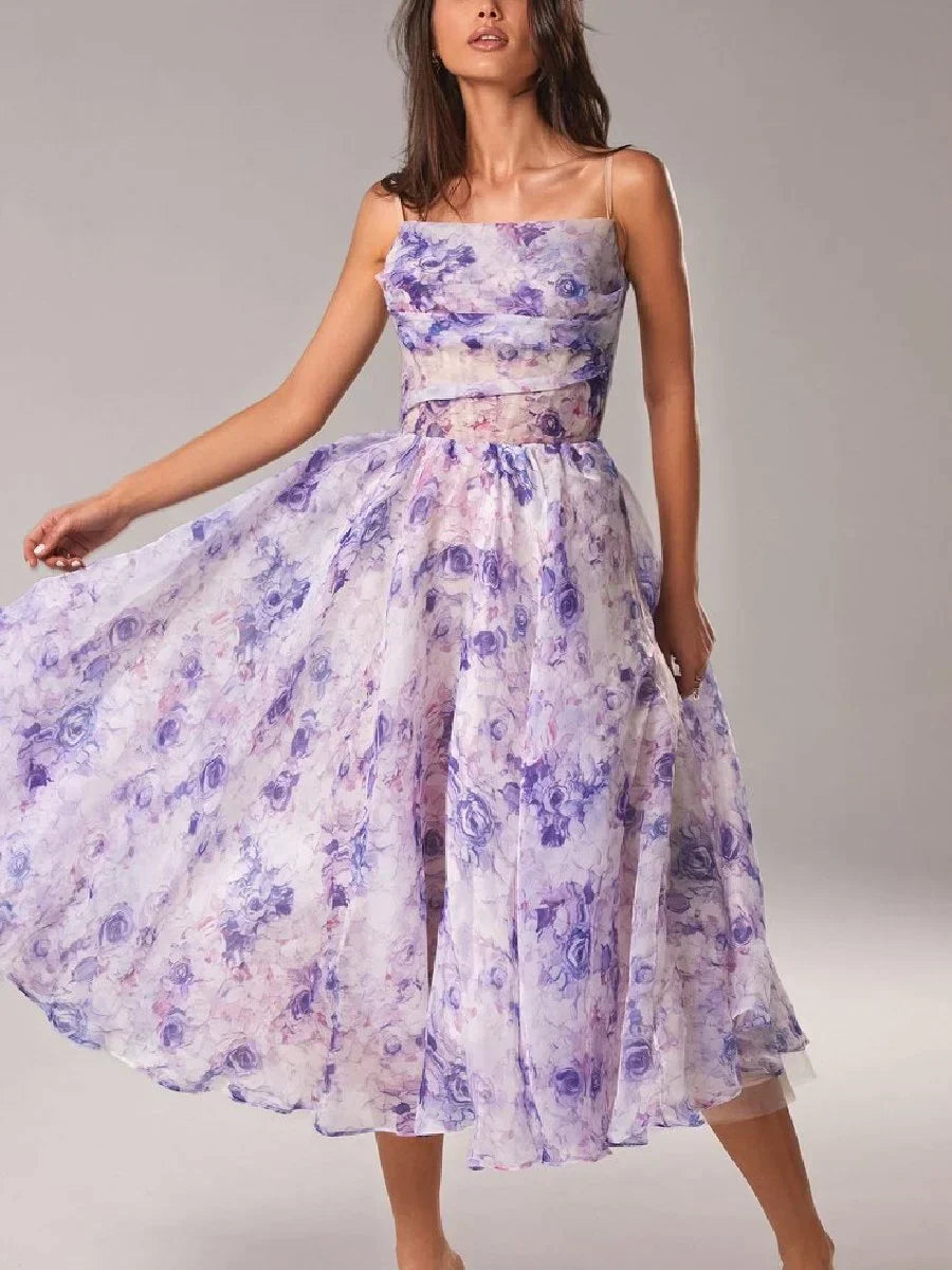 Emilia - Elegante Vestido Sin Mangas Impreso