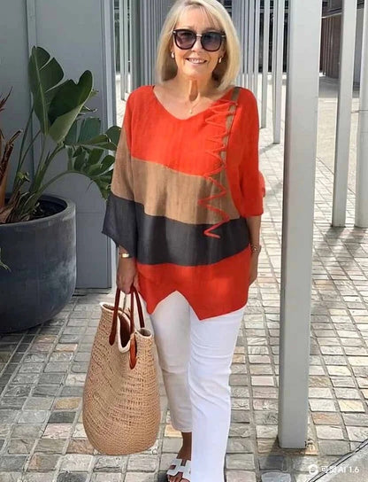 Tahlira - Suéter Largo Casual de Manga Larga
