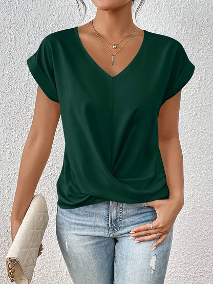 Sanne Camiseta Casual de Cuello en V