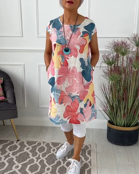 Vestido Floral Ingrid - Elegancia Informal y Comodidad Diaria
