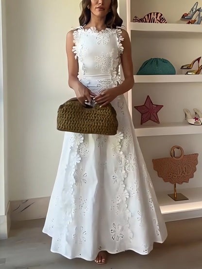 ELENA – VESTIDO MAXI BORDADO SUSURRO DEL JARDÍN