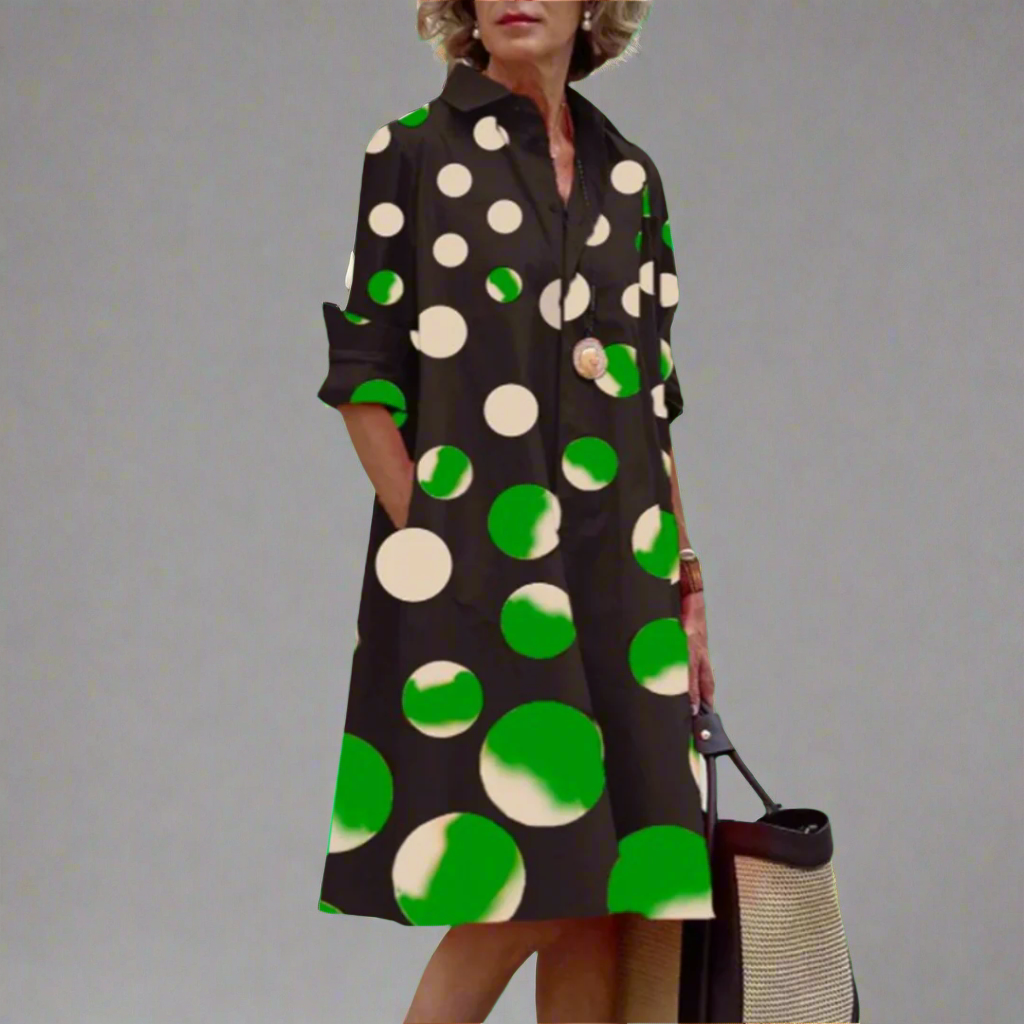 Nika | Vestido Midi Elegante con Estampado Floral