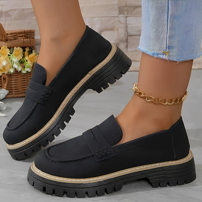 Elise - Elegantes mocasines con plataforma mate para mujer