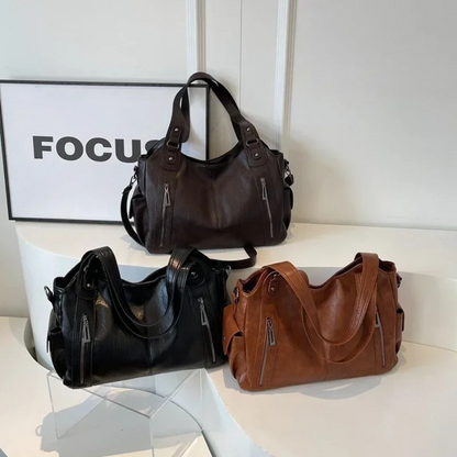 Uma - Bolso de Hombro de Gran Capacidad con Doble Cierre