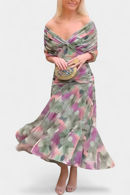 Abigail | Vestido Largo Floral con Escote en V