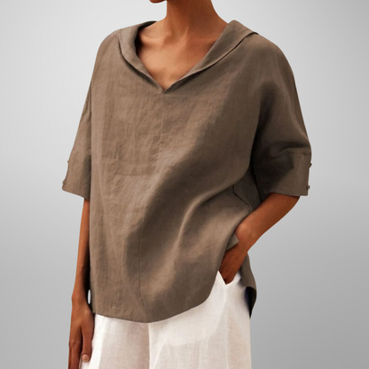 Molly – Top de Cuello en V Relajado