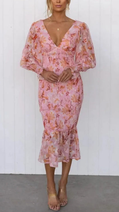 Miley - Vestido Midi con Estampado Floral
