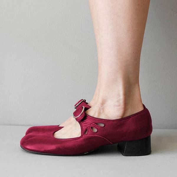 Beatrice – Sandalias de piel con cuña y hebilla ajustable ortopédica
