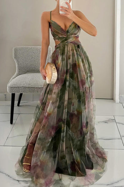 Eva | Vestido largo floral que realza