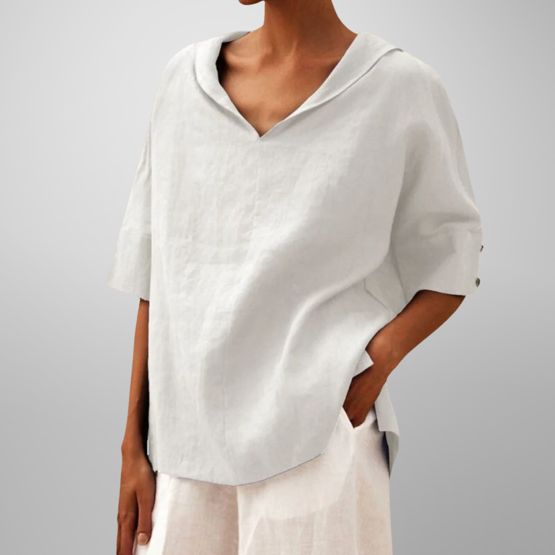 Molly – Top de Cuello en V Relajado