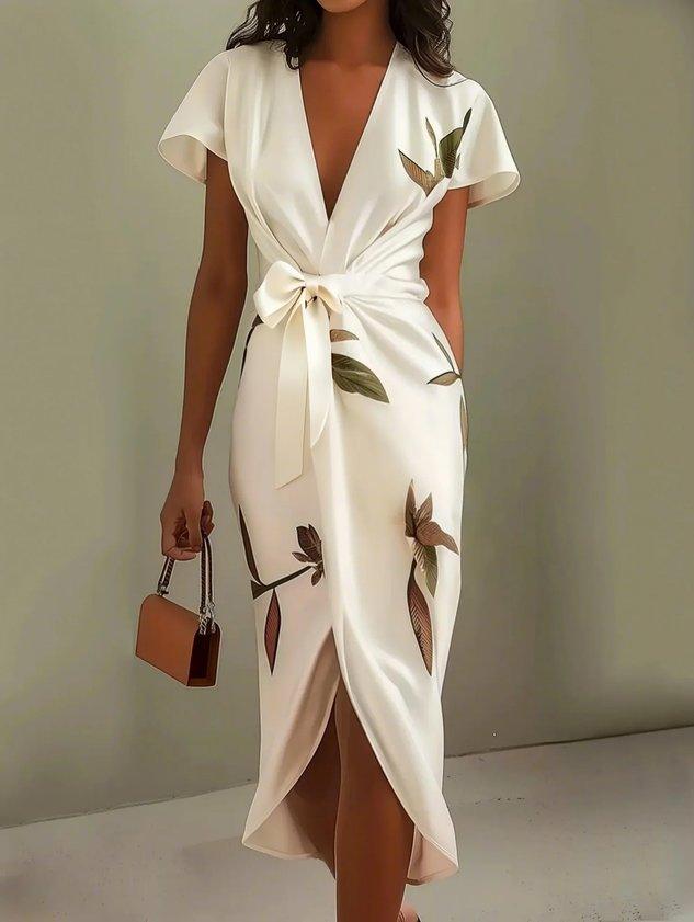 Elin™ | Vestido envolvente elegante con estampado floral