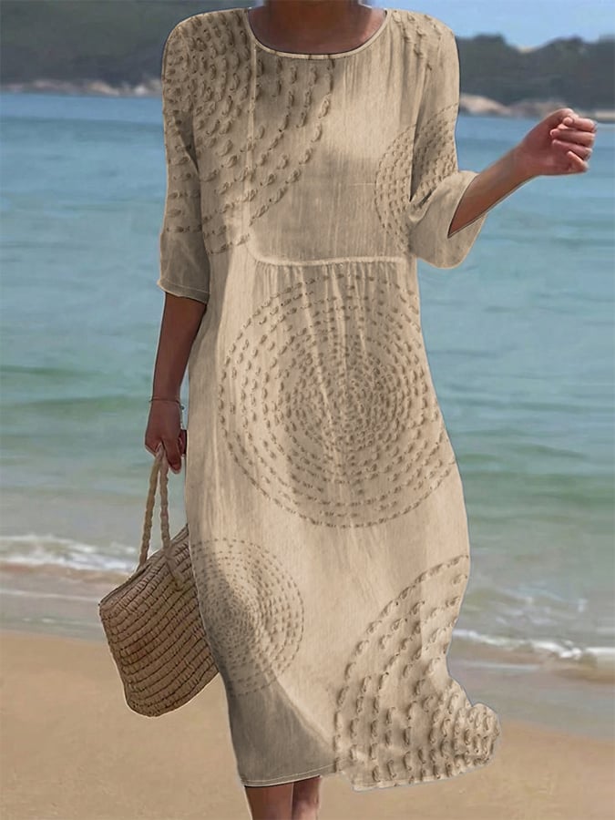 Vestido casual bordado para mujeres.
