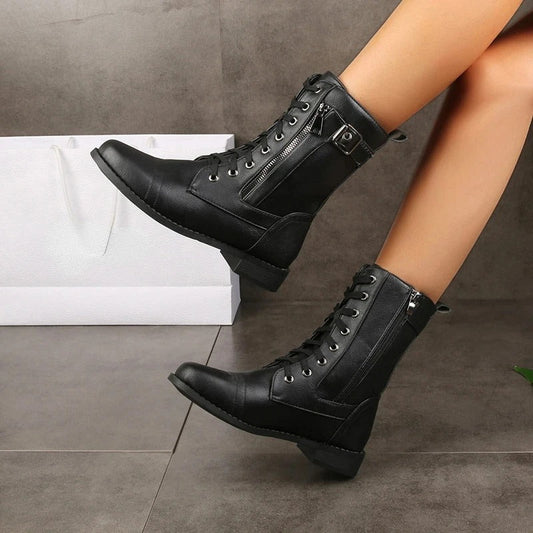 Ivetta - Botas de Piel Brillante