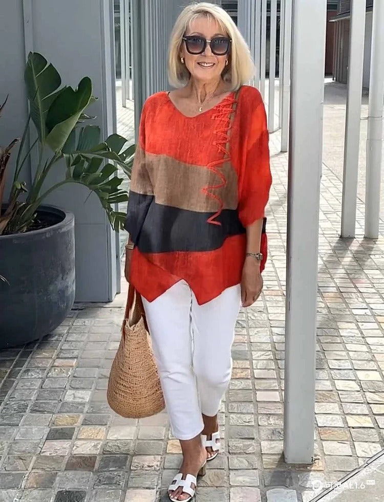 Tahlira - Suéter Largo Casual de Manga Larga