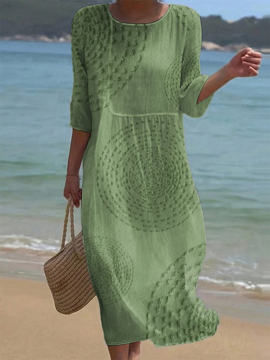 Vestido casual bordado para mujer.