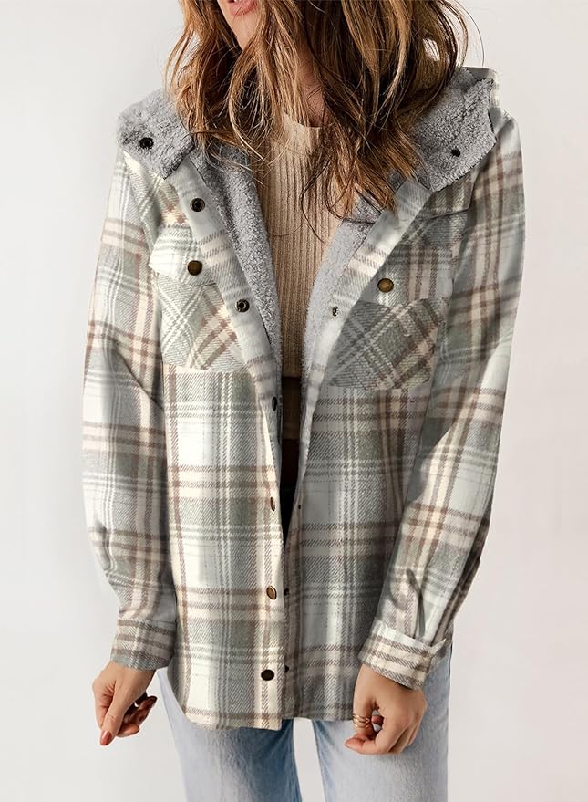 Elvessa | Chaqueta de Franela a Cuadros