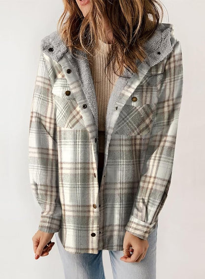 Elvessa | Chaqueta de Franela a Cuadros