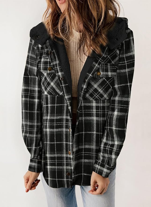 Elvessa | Chaqueta de Franela a Cuadros