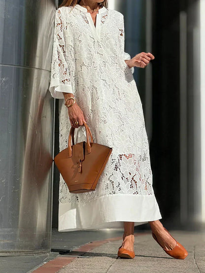 ALINA – VESTIDO BLANCO DE ENCAGE ELEGANTE