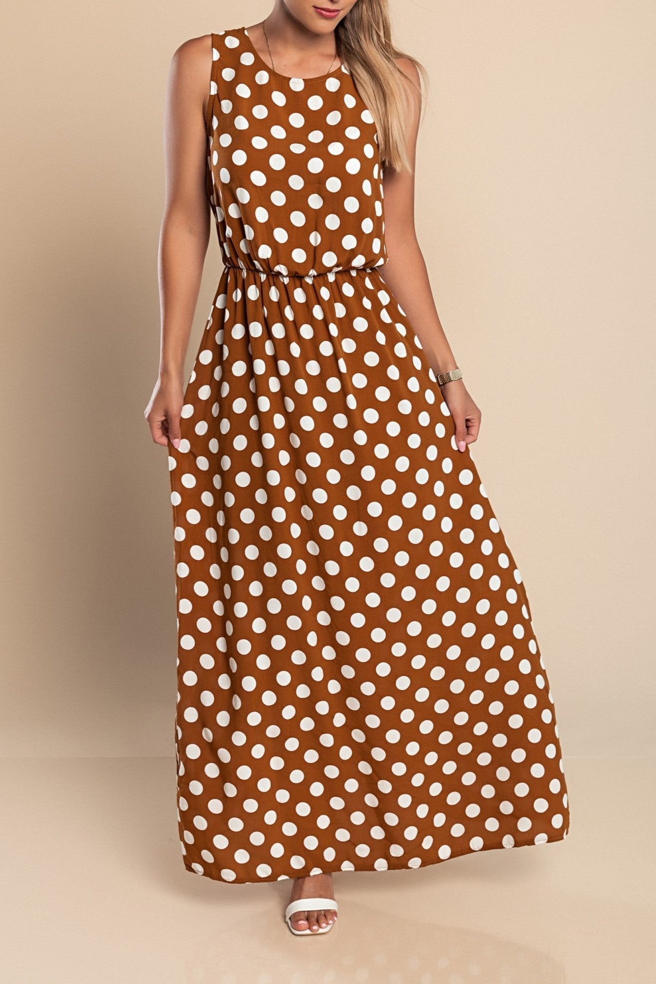 Ámbar | Vestido Largo de Lunares