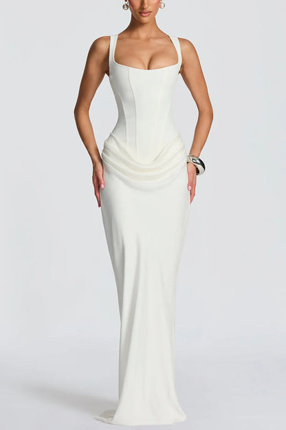 Leonor ❘ Vestido maxi de escote cuadrado