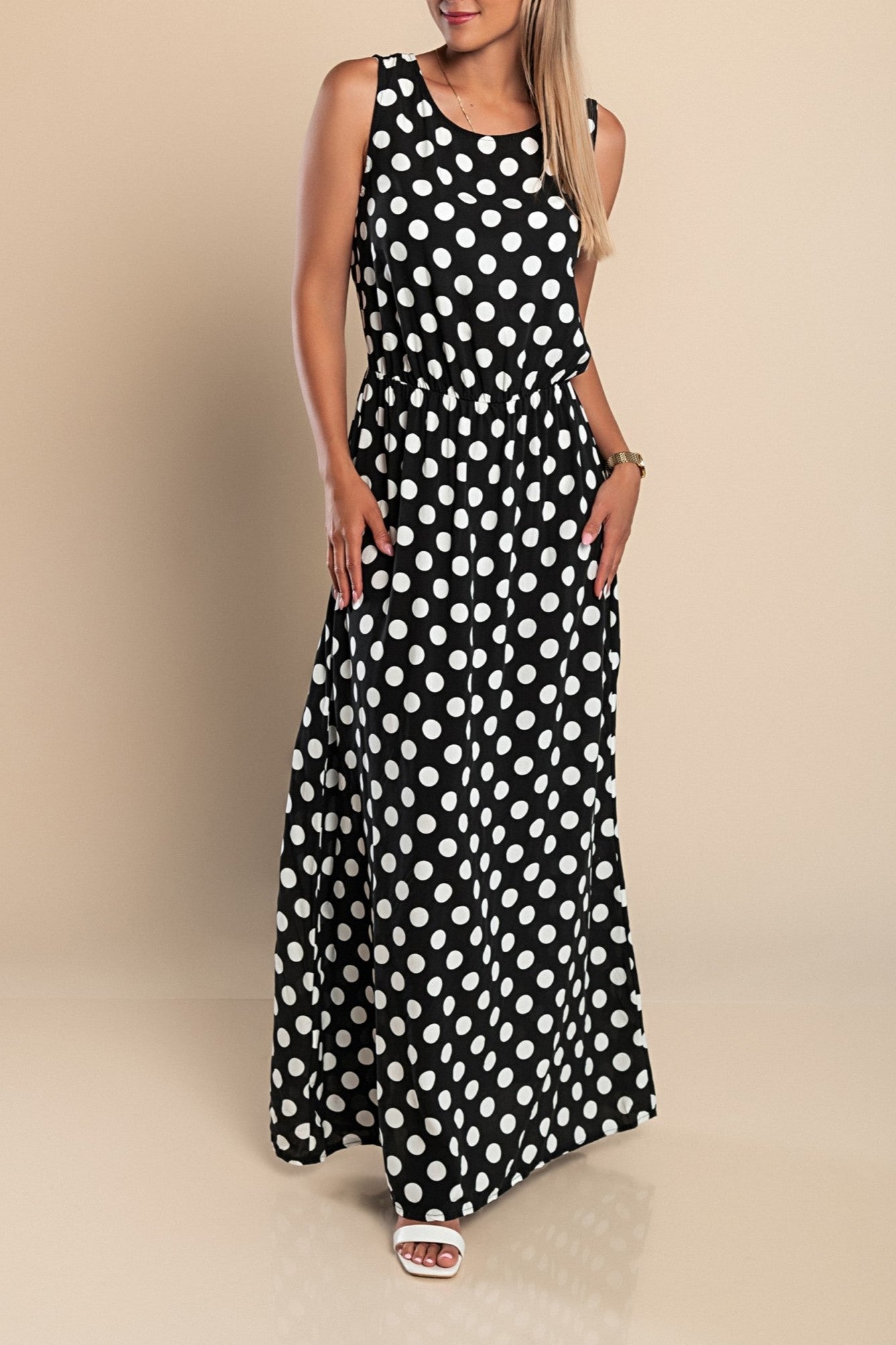 Ámbar | Vestido Largo de Lunares