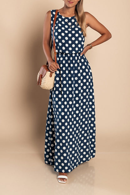Ámbar | Vestido Largo de Lunares
