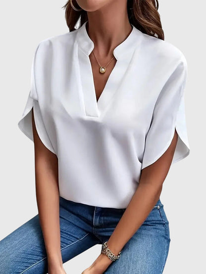 Beatrix™ | Camisa V de Cuello Suave y Elegante