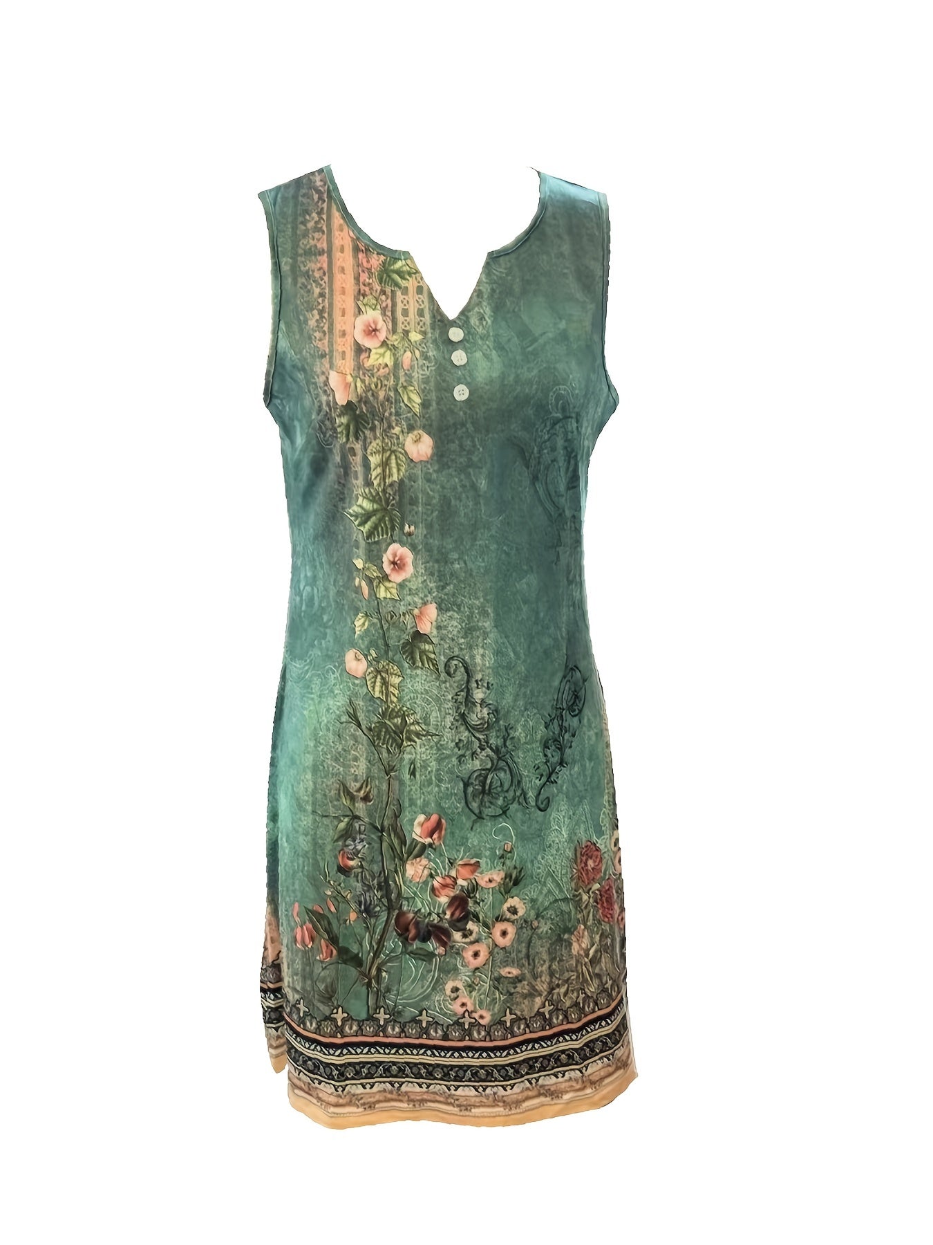 Harmoni - Vestido de Corte Floral con Escote Notched