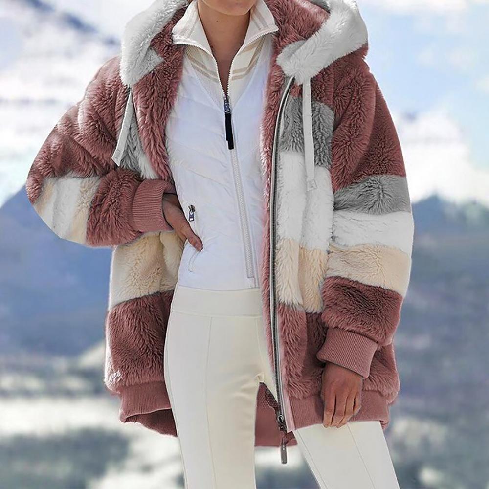 KAREN | Abrigo con Capucha Oversized de Piel Suave y Cálida