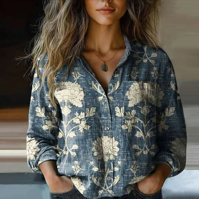 NIVES Y BLUSA VINTAGE ESTAMPADA