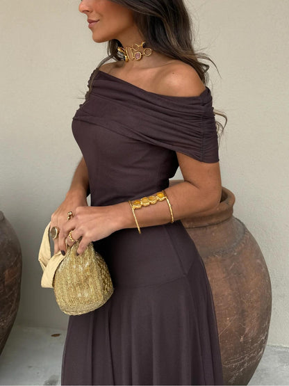 JAYLA - VESTIDO ASIMÉTRICO DE MALLA CON UN HOMBRO