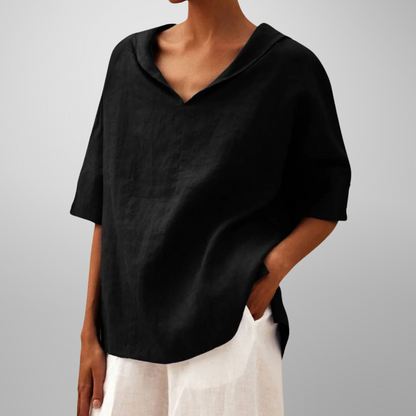 Molly – Top de Cuello en V Relajado