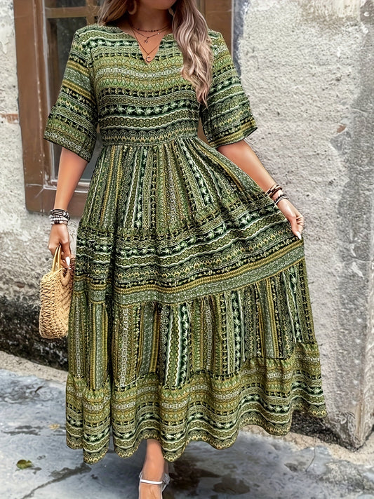 Marina - Vestido Étnico Flowy