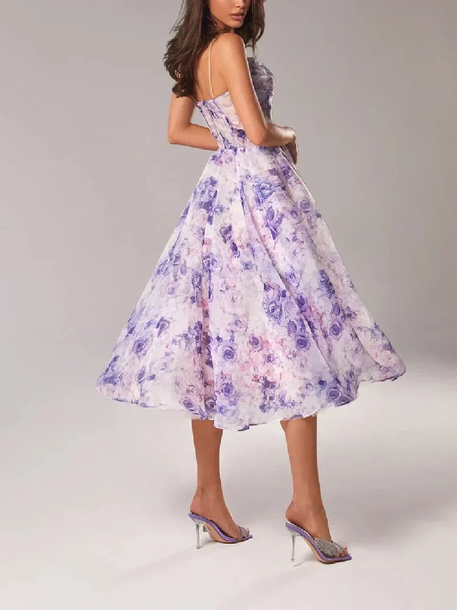 Emilia - Elegante Vestido Sin Mangas Impreso