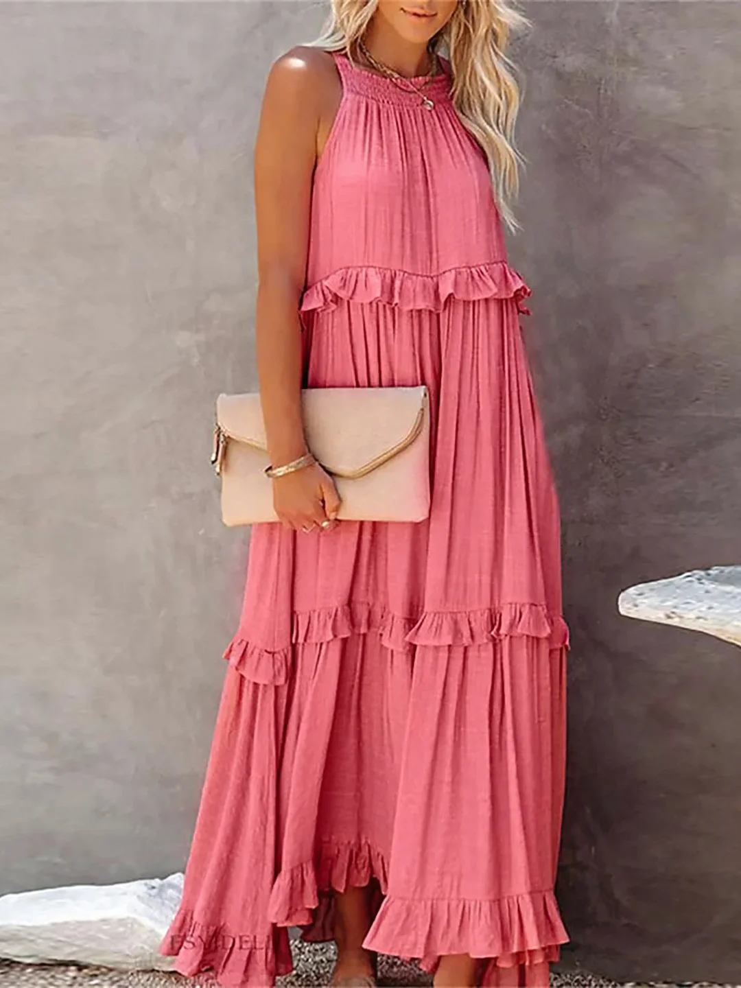 Mabel | Vestido Maxi Ruffle Breeze