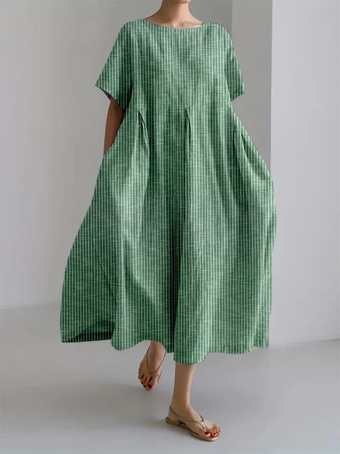 Daphne - Vestido Suelto de Rayas con Inspiración Vintage