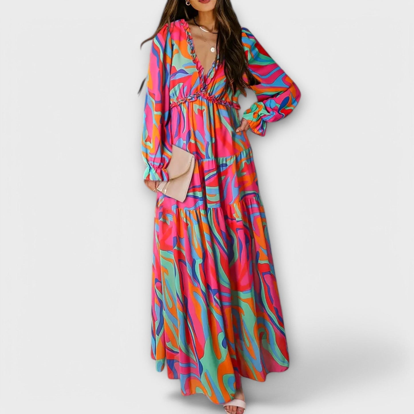 Juno - Elegante Vestido Maxi Floral