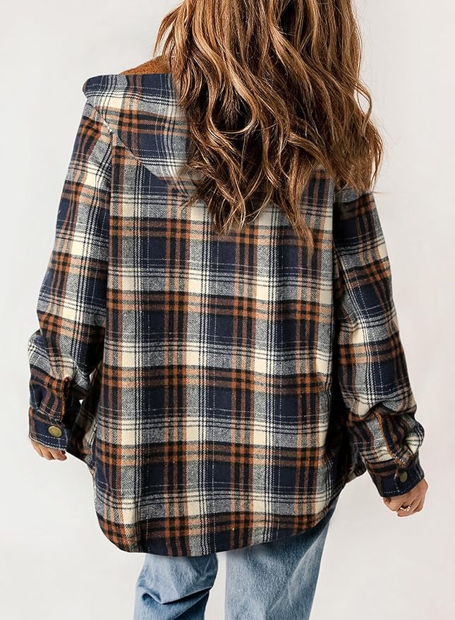 Elvessa | Chaqueta de Franela a Cuadros