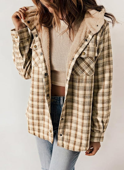 Elvessa | Chaqueta de Franela a Cuadros