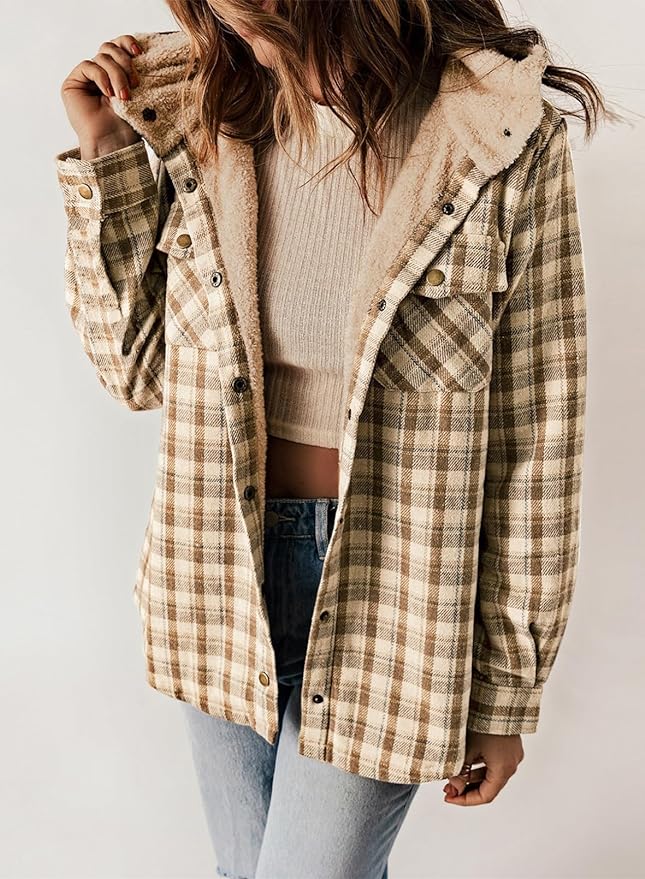 Elvessa | Chaqueta de Franela a Cuadros