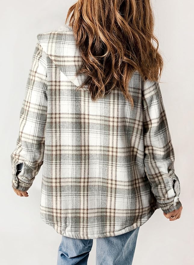 Elvessa | Chaqueta de Franela a Cuadros