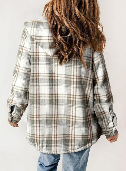 Elvessa | Chaqueta de Franela a Cuadros