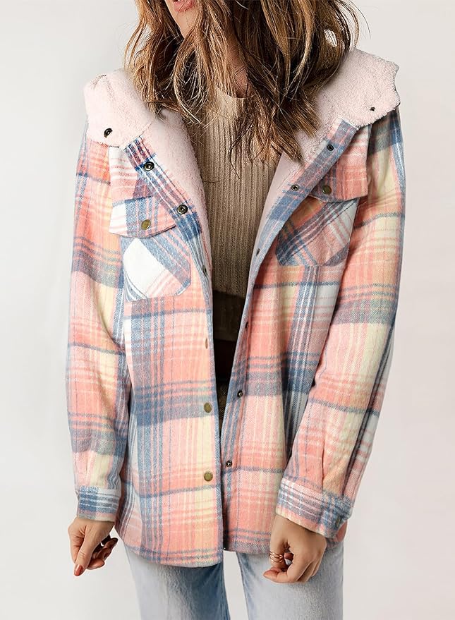 Elvessa | Chaqueta de Franela a Cuadros