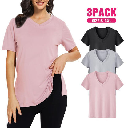 OLIVIA – CAMISETA V-NECK DIARIA (PACK DE 3)