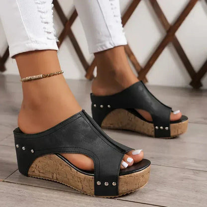 Luna – Sandalias ortopédicas elegantes con tacón de cuña
