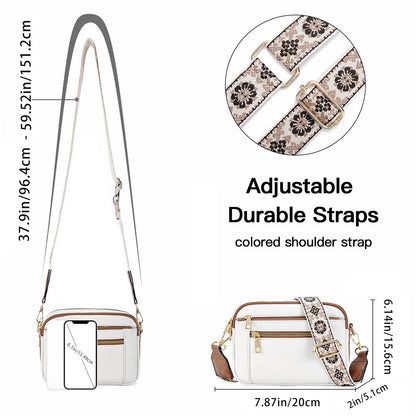 Erikka | Elegante bolso cruzado con correa ajustable con estampado